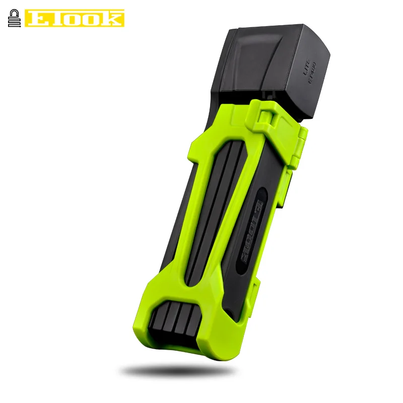 Style2-Green ETOOK сплав сталь складной велосипедный замок Противоугонный MTB дорожный велосипед ключ замок Профессиональный складной мотоцикл Противоугонный замок 5 цветов - Цвет: Style2-Green