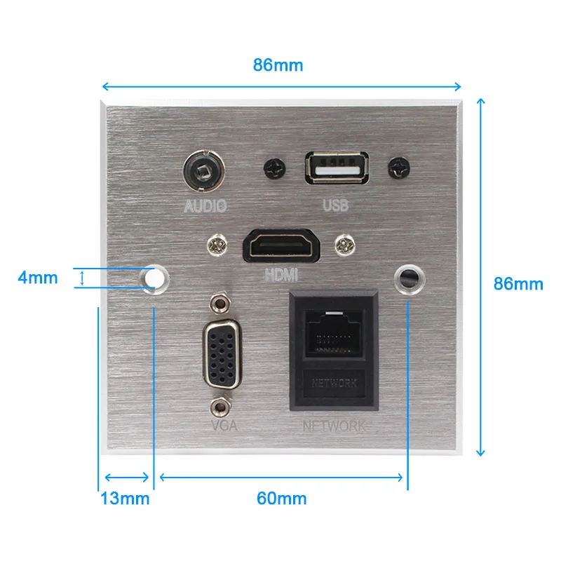 Настенная розетка/HD HDMI/VGA USB сеть RJ45 аудиосвязь видеосвязь панель/мультимедиа