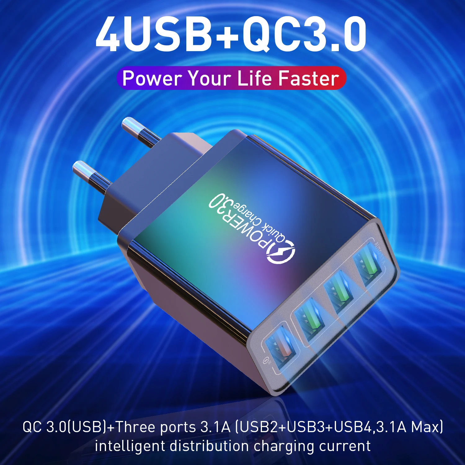 GTWIN USB зарядное устройство Быстрая зарядка мобильного телефона быстрая настенная зарядка EU US QC 3,0 штепсельный адаптер для iPhone huawei samsung Xiaomi
