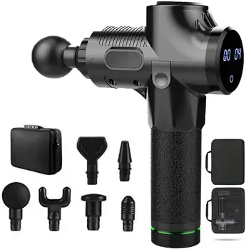 

30 Speed 6 Massage Heads 24V LED Touch Muscle Therapy Pain Relief Body Recovery Deep Tissue Wireless Muscle Massage Gun