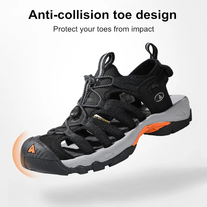 HUMTTO Summer Beach Sandals for Men's Outdoor Water Mens 2021 Breathable Men Sandals Hiking Camping Fishing Climbing Aqua Shoes