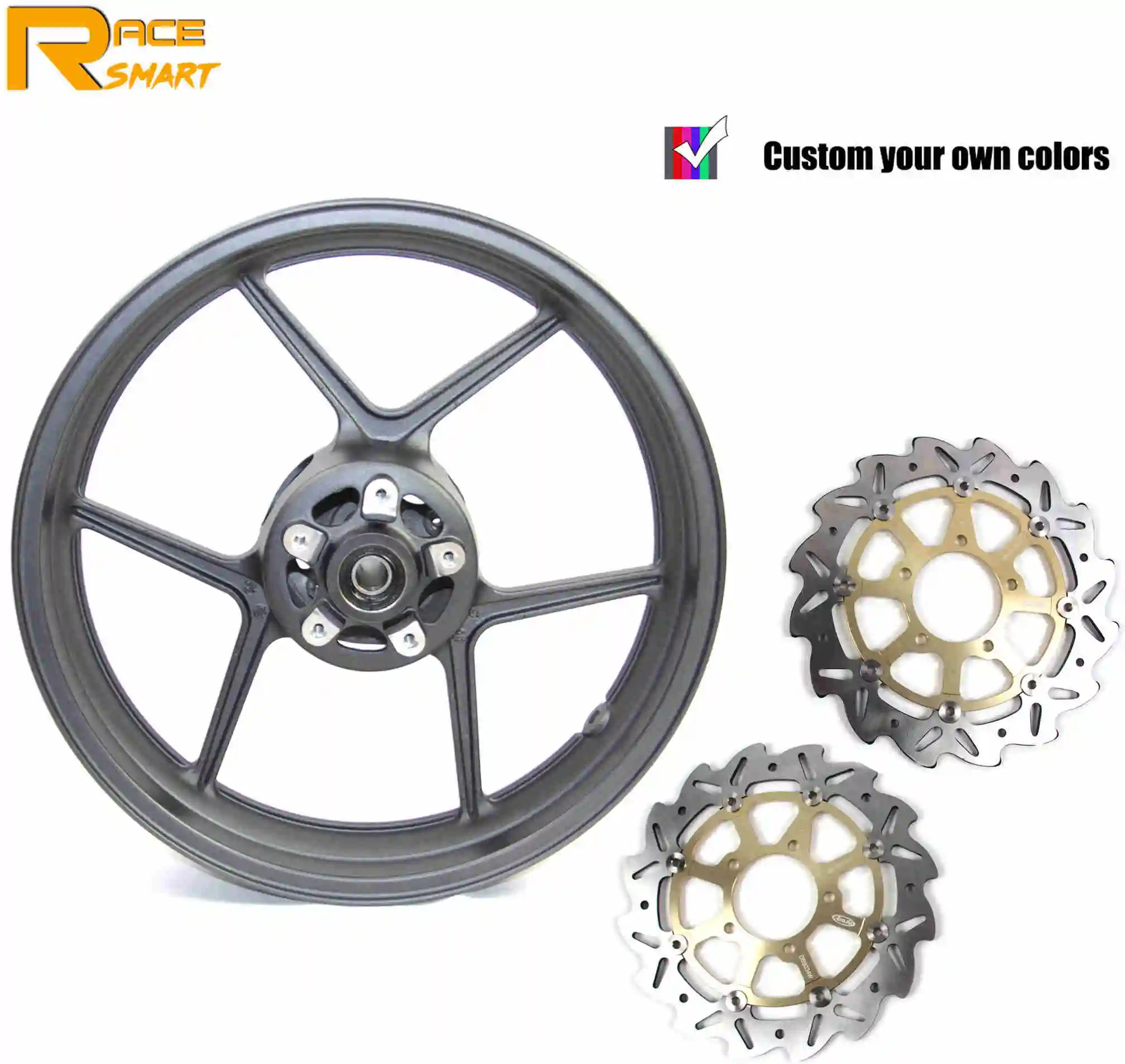 1 шт для KWASAKI Z750 2009-2012 мотоцикл A356/AC4CH OEM Класс Алюминий Z 750 2009 2010 2011 2012 09, 10, 11, 12 лет - Цвет: Other rim Gold