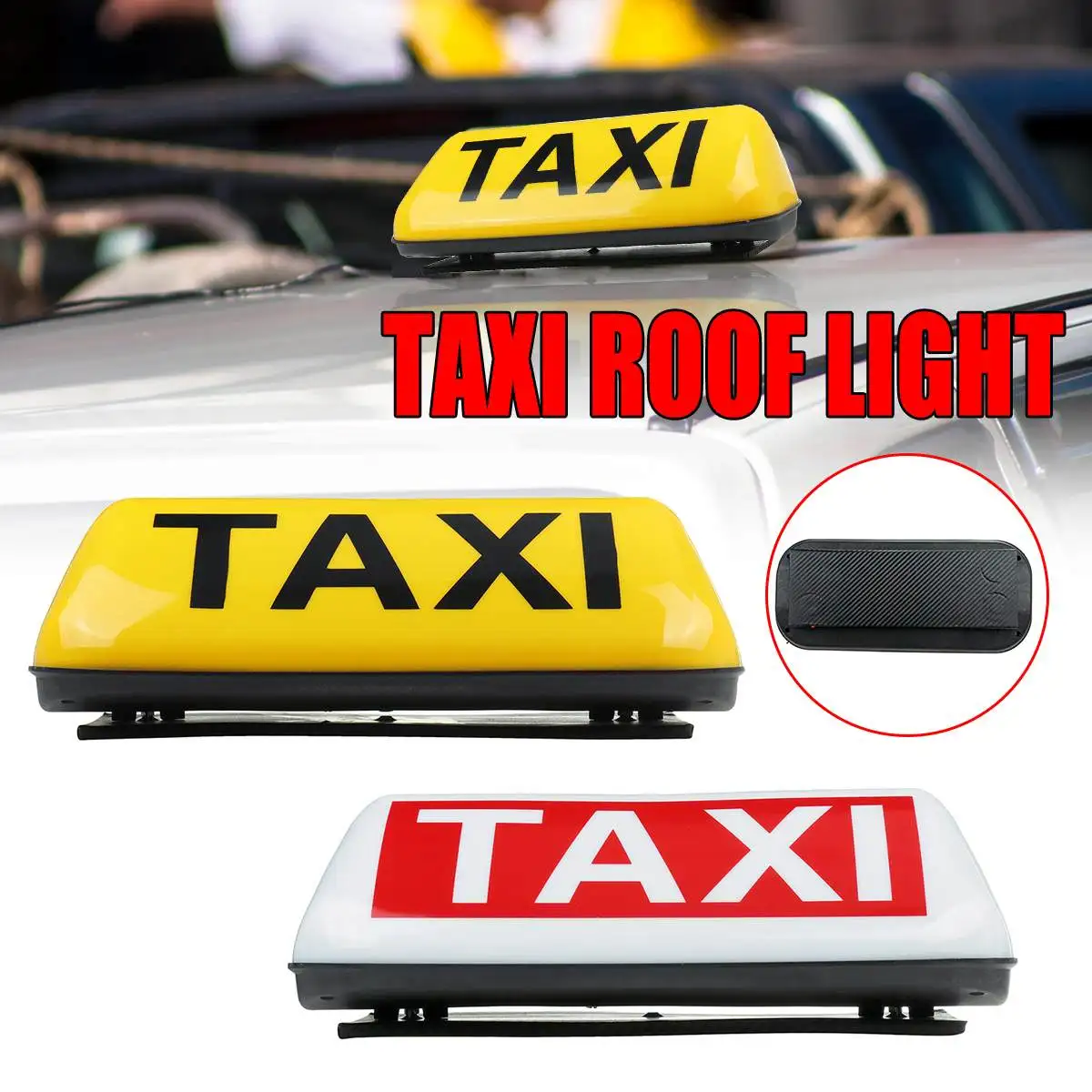26cm/38cm Universal Car Truck Taxi Cab Sign Roof Top Topper 12V