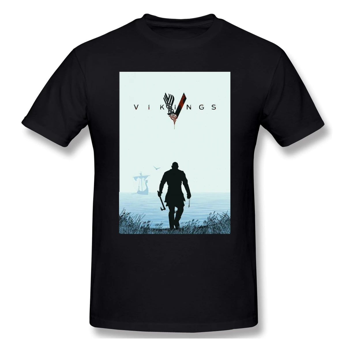 

2019 Vikings Favoris De Fans Men's Basic Short Sleeve T-Shirt 3D Print t shirt Cotton Funny T-shirt home Top Tees