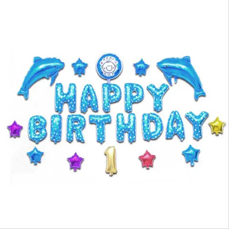 1 комплект первый день рождения детская морская тема украшение для вечеринки