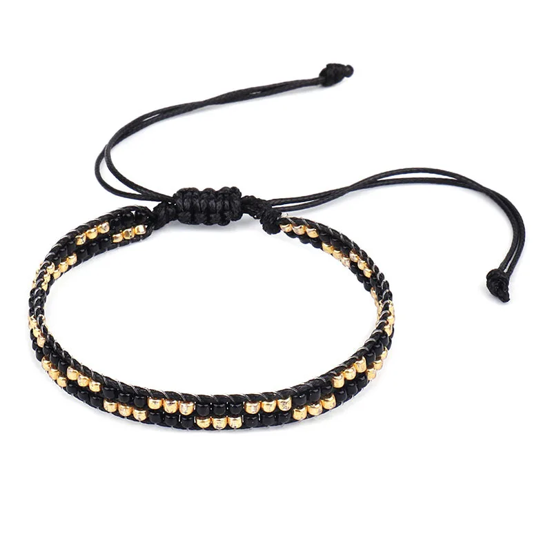 Japan MIYUKI Glas Seed Perlen Facettiert Kristall Handgemachte Armbänder Frauen Männer Gewachst String Dreieck Knoten Surf Schmuck Präsentieren – Detail 40