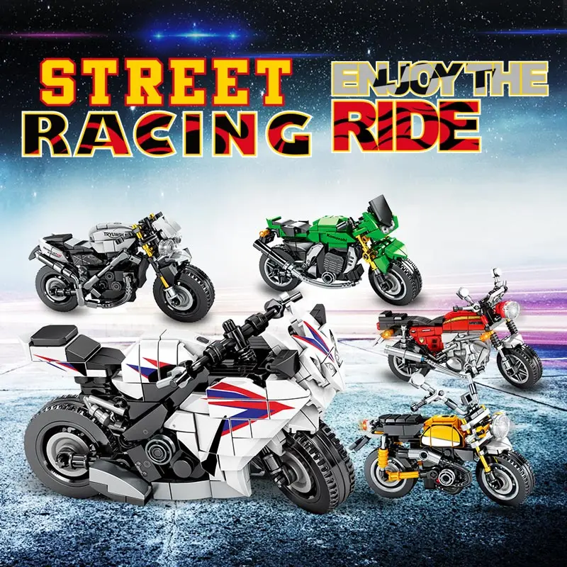 SEMBO City внедорожный мотоцикл Строительные блоки DIY Technic Street Racing сборные кирпичи