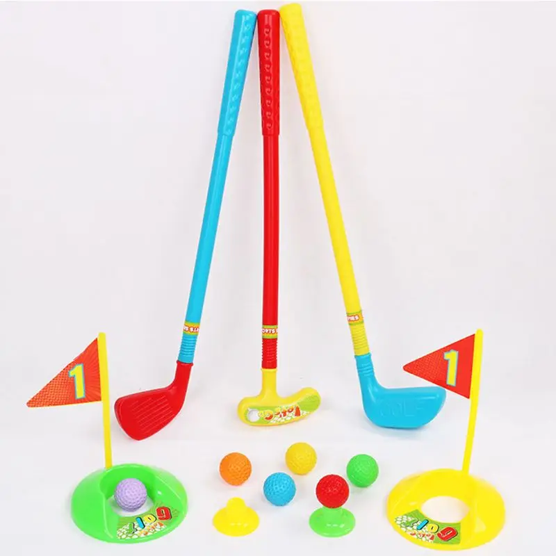 Kids Golf Set Plastic Mini Putter Golf Club Toy Child Outdoors Funny Sports Game R7RB