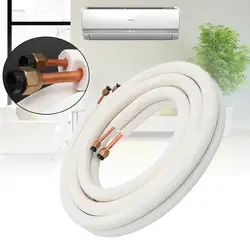 Tuyau de raccordement pour climatiseur, 3 mètres, paire de tubes de bobine 1/4 ''3/8'' isolé en cuivre et aluminium 