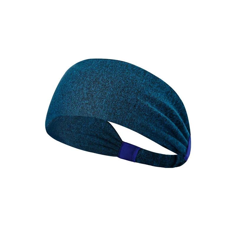 Navy blue Эластичные полосатые повязки на голову для женщин, девушек, спорта, бега, йоги, повязка на голову, хлопок, широкая резинка для волос, тюрбан, повязка на голову, аксессуары для волос - Цвет: Navy blue