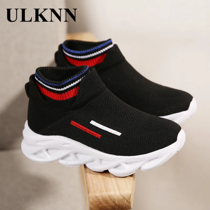 

ULKNN CHILDREN'S Shoes Fly Netting Surface Knitted Toddler Small KIDS Shoe Breathable Mesh Shoes Elasticity Casual