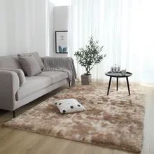 Ковер с длинными волосами для окрашивания, прикроватный коврик для эркера, Ультра мягкий коврик, ворсистые моющиеся одеяла, градиентный цвет, ковер для гостиной