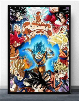 

Dragon Ball Z Goku Japan Anime Comics Ultra Instinct Poster Art Canvas Painting Wall Picture For Living Room Decoration