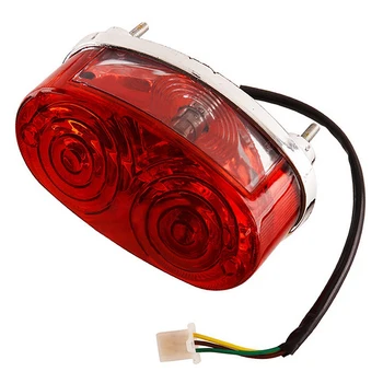 

DC12V Red Motorcycle Rear Tail Stop Brake Light Lamps for Atv Quad 50Cc-250Cc SUNL ROKETA KAZUMA