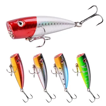 

Aorace popper Fishing lure With 4# hooks 7cm 9g floating crankbait artificial bait poper pesca carp pike