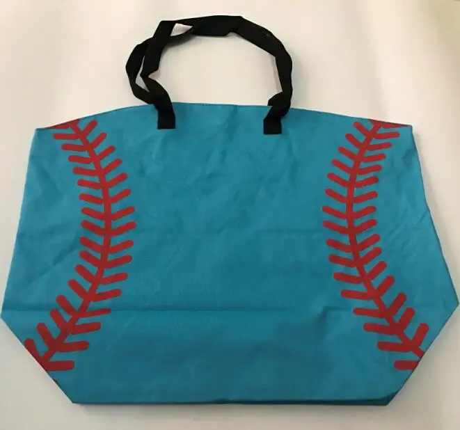 Уличная мода Бейсбол Дети хлопок холст спортивные сумки бейсбол софтбол сумка для детей - Цвет: light blue