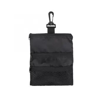 

Black Storage Tee Ball Bag Holder With Zipper & Hook Accessories JA hot