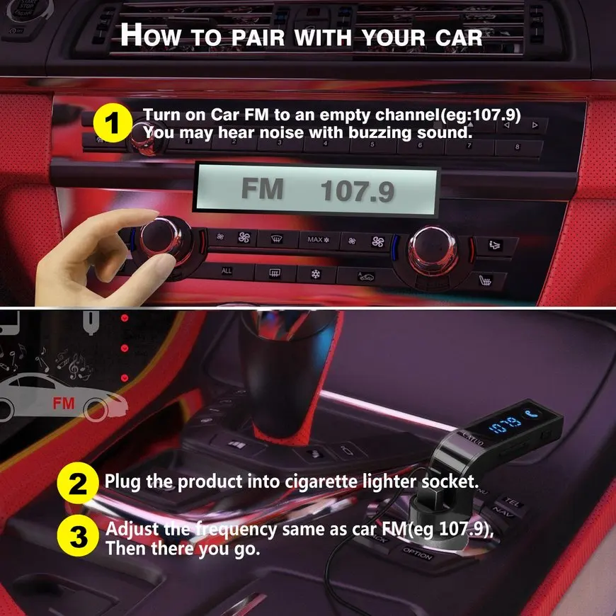 G7 беспроводной Bluetooth fm-передатчик с Hands-free USB Автомобильное зарядное устройство MP3-плеер lcd Автомобильный музыкальный плеер автомобильные аксессуары