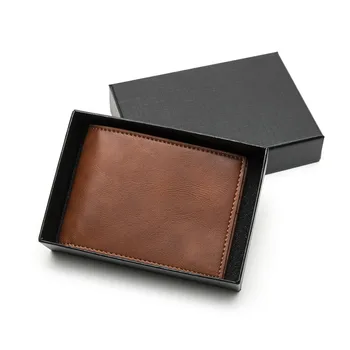 

ZOVYVOL 2020 New Men Wallets Ultra Thin Folding Wallet Vintage Money Bags Business Card Wallet Gift Box