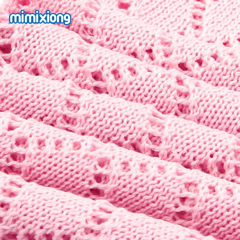 Baby Blankets Knitted Fashion Candy Color Newborn Swaddle Wrap Blanket for Stroller Sofa Bed Covers 100*80cm Toddler Kids Quilts