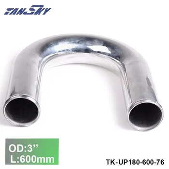 

76mm 3"OD OutInlet Aluminum 180 DegreeTurbo/Intake/Intercooler Elbow Piping L:600mm For Jeep Wrangler TK-UP180-600-76