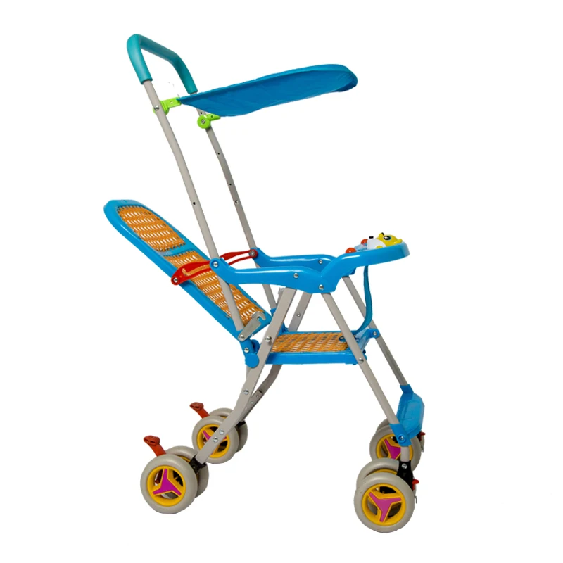 

Summer breathable bamboo rattan stroller portable baby rattan-like folding children's simple rattan chair summer