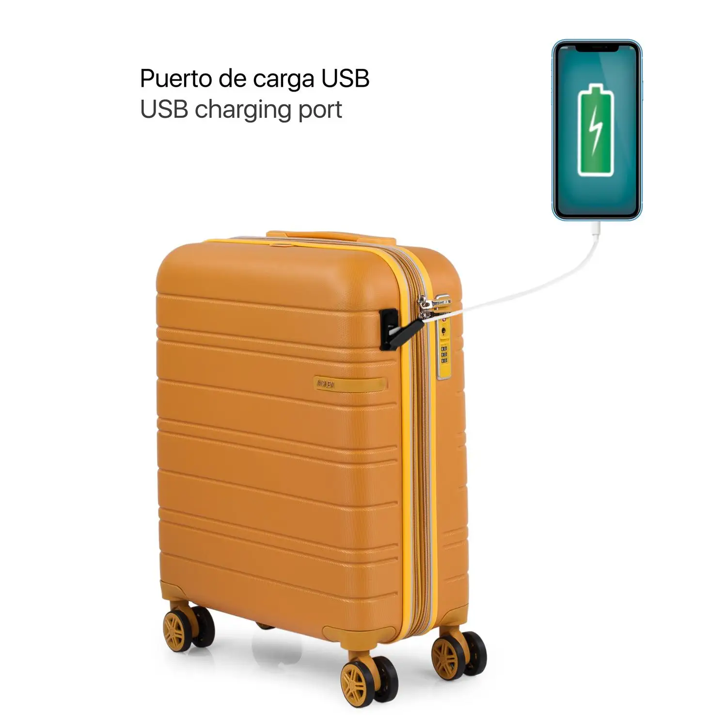 JASLEN Сан Марино набор из 3 чемоданов для путешествий жесткая с USB подключением ABS супер светильник 171200
