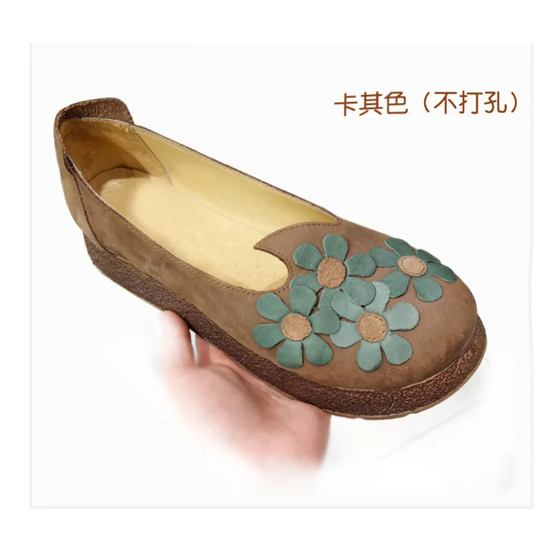 

Platinum di si New Style Mori Girl Low-Cut Hollow out Flower WOMEN'S Shoes Genuine Leather Platform Thick Bottomed WOMEN'S Cow L