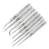 1Pc Stainless Steel Lash Tweezers Anti-static VETUS Tweezers Super Hard Volumn Eyelash Extension Makeup Tool 1