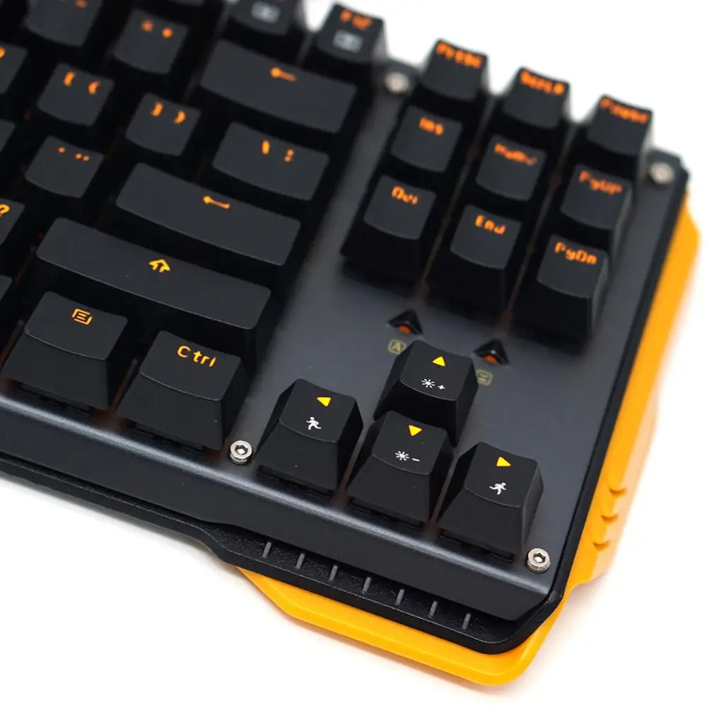 Механическая игровая клавиатура James Donkey с 87 клавишами OUTEUM проводная USB Желтой