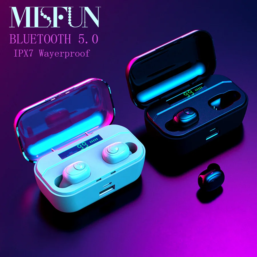 

MINI Wireless Headphones TWS 5.0 Bluetooth Earphone IPX7 Waterproof Earphone 8D Stereo Earbuds W/MIC 3500mah Earphones Bluetooth