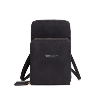 

Retro Matte PU Leather Women's Handbags Multi-function Shoulder Messenger Bag Female Student Comfortable Mobile Phone New Purse