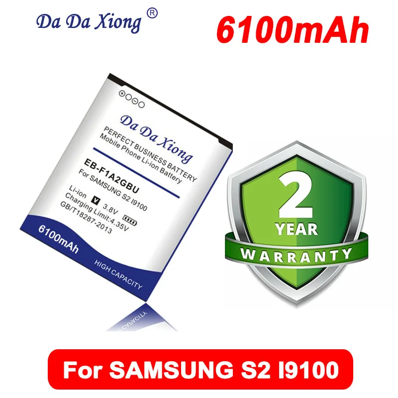 

6100mAh EB-F1A2GBU For Samsung Galaxy S2 I9100 9103 I9108 I9050 I9105 I9103 I9188 I9100g I777 B9062 Cell Phone Battery
