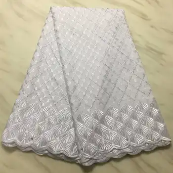 

Hot Sale African Cotton Swiss Voile Lace Fabric High Quality With Stones Voile Lace In Switzerland African Lace Fabric