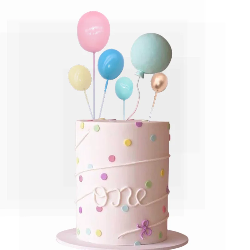 

6/12pcs Multicolor Balloon Shaped Cake Toppers Wedding Party Baby Shower Cake Flags Supplies Kids Favor Birthday Baking Decor 75