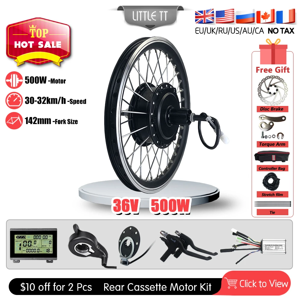 Фара для электровелосипеда в Conversion Kit 16 20 24 26 27 5 28 29 дюймов 700C комплект