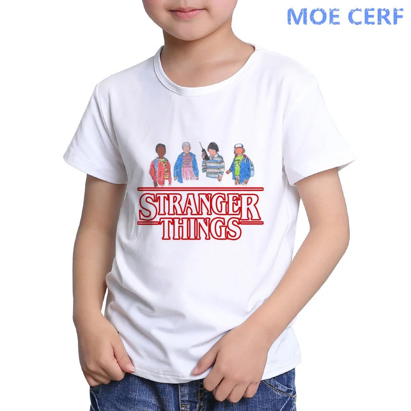 8 Детская футболка с надписью «Stranger Things Will's Message» детские летние белые топы для мальчиков и девочек, забавная одежда для малышей с рисунками D9-13 - Цвет: 8