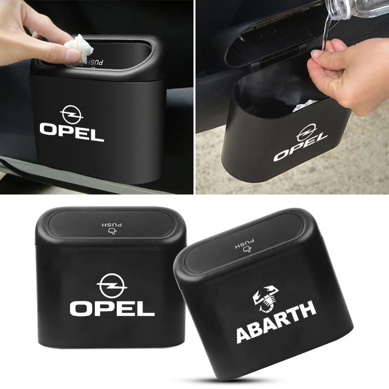 1pcs Car Trash Bin Hanging Vehicle Garbage Case Interior Accessories For TRD Toyota Corolla Yaris Aygo GT86 Prius RAV CHR Camry