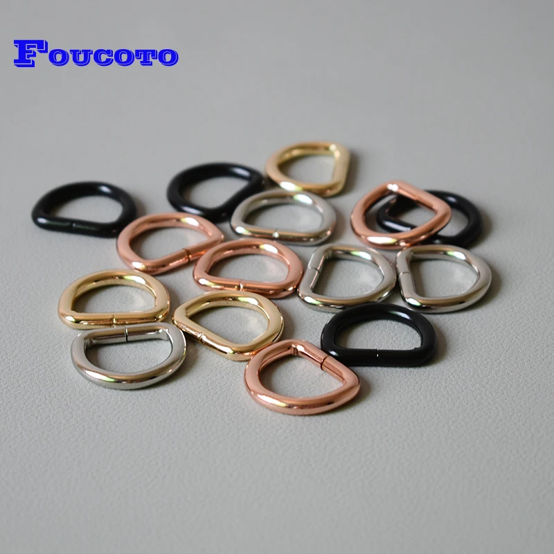 

100 Pcs/Lot 3/4Inch(20mm) Metal Flat Alloy Dee Ring adjustable buckles Nickle Silver /Black /Golden /Rose Golden