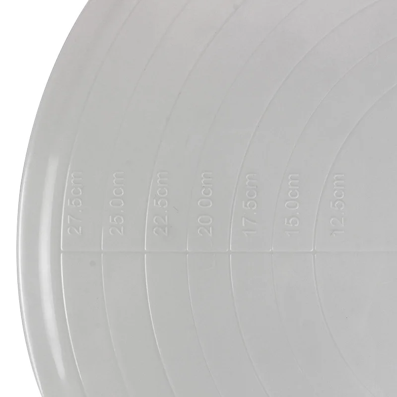 Plastic Cake Crepe Turntable with Fixed Button Clear Scale Baking Tools