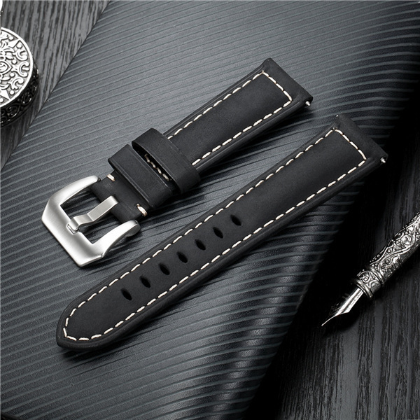 Vintage Watchbands with Stainless Steel Buckle Crazy Horse Cowhide Genuine Leather Strap 20mm 22mm 24mm 26m Watch Band