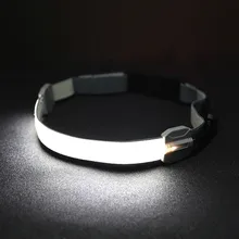 

COB+LED Flashlight Mini Head Band Lamp Outdoor Running Soft USB 3 Modes