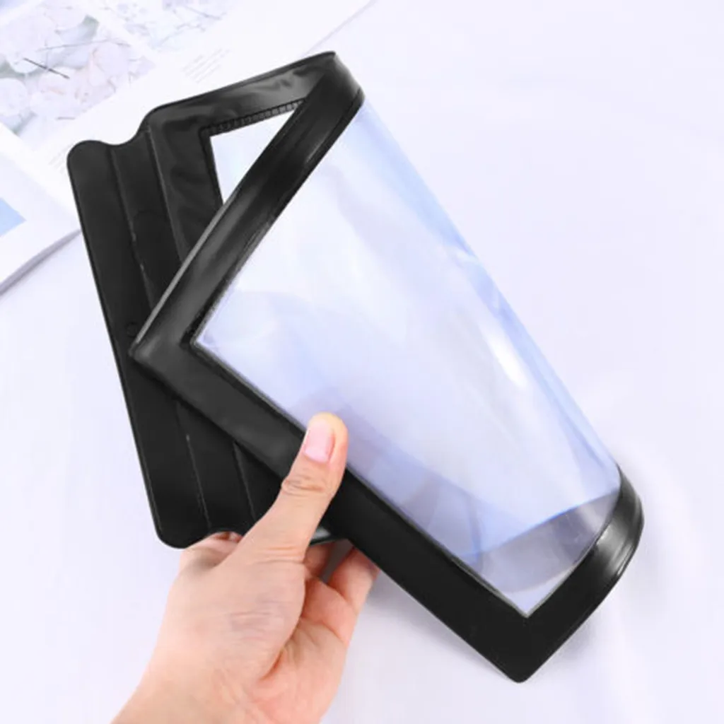 1pcs Rectangular Magnifying Glass For Visually Impaired 3x Full Page  Magnifier Magnifier With Light Hands Free A4 Full Page Reading Magnifier  Large Re