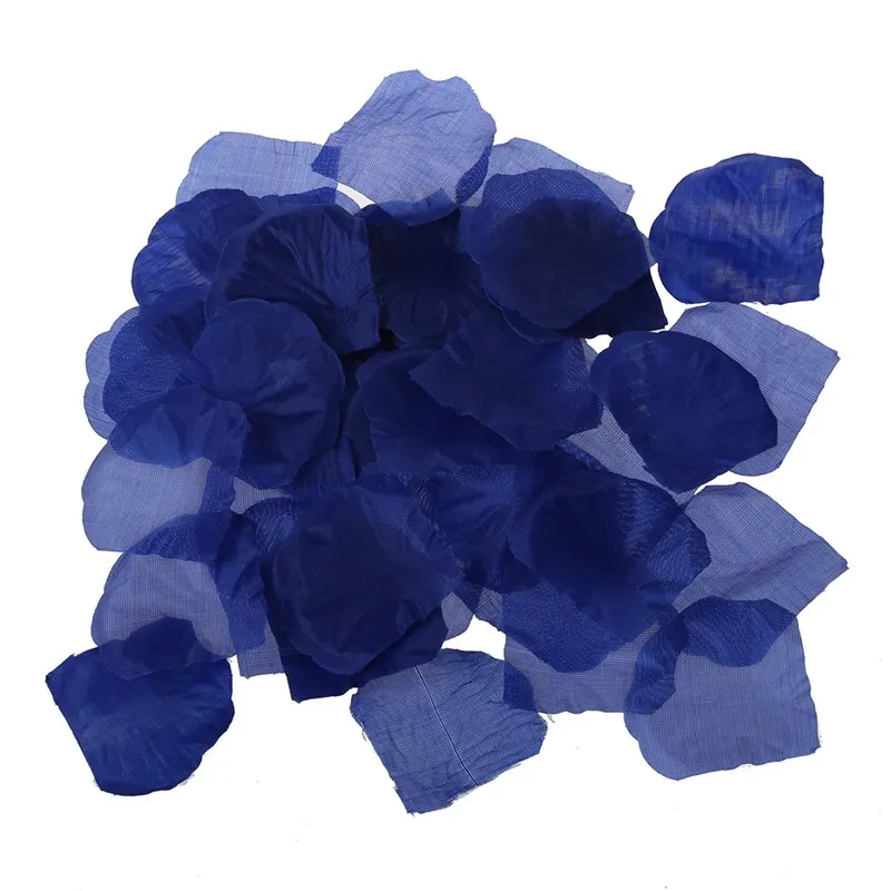 

HOT Wedding Events Decoration 500pcs Silk Rose Petals Table Artificial Flowers Engagement Celebrations Party Supplies(Navy Blue)