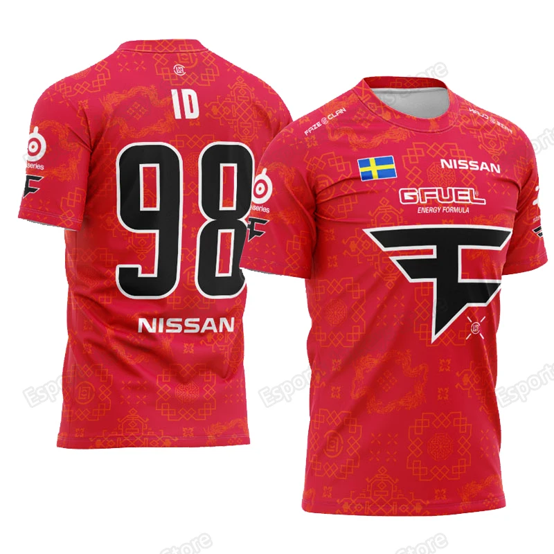 Футболка команды киберспорта CSGO Faze Clan футболка с индивидуальным номером и флагом