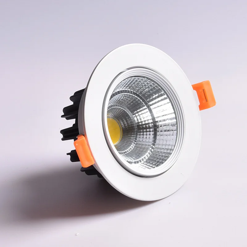 Dimmable Встраиваемый светодиодный светильник 5 Вт 9 Вт 12 Вт AC85-265V Epistar COB теплый, натуральный, холодный белый точечные потолочные светильники Внутреннее освещение