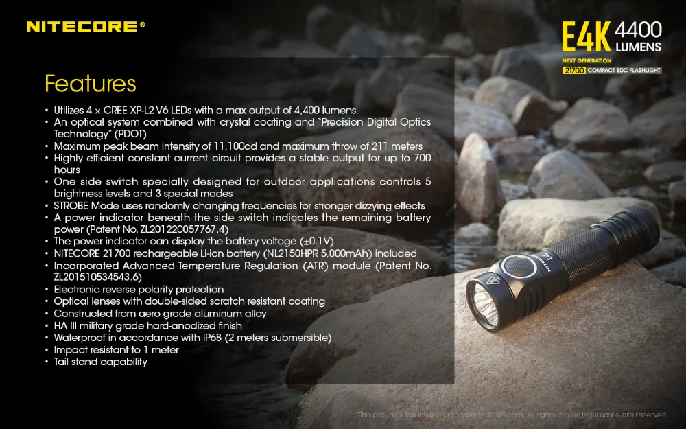 Produto de Venda Top Nitecore Hc30 Cabeça da Tocha Xm l2 u2 Led High Performance Leve Dual forma Farol 1000 Lumens 21 Cheap headlamp 1000 lumens