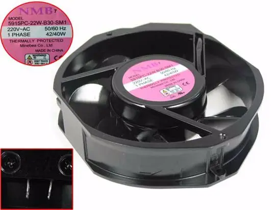 NMB-MAT 5915PC-22W-B30 SM1 AC 220 В 40 Вт 172x150x38 мм 2-контактный Сервер вентилятор охлаждения