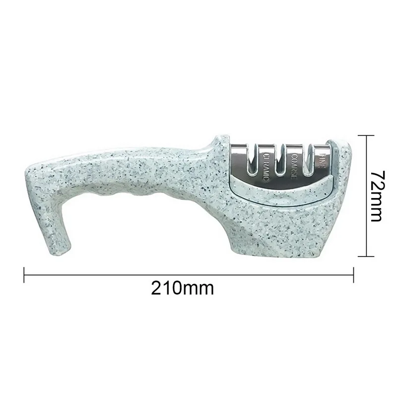 B2 3 Stages Professional Knife Sharpener Kitchen Sharpening Tool Non-slip Tungsten Diamond Ceramic Stone Grinder knives Whetstone - Цвет: B2