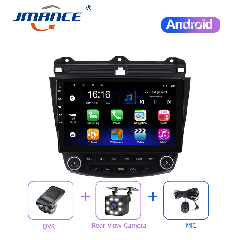 JMANCE 2 Din Android 9,1 Автомобильный мультимедийный плеер Авто стерео радио для Honda Accord 7 GPS навигация Wifi Bluetooth головное устройство JMANCE 2 Din Android 9,1 Автомобильный мультимедийный плеер Авто стерео радио для Honda Accord 7 GPS навигация Wifi Bluetooth головное устройство